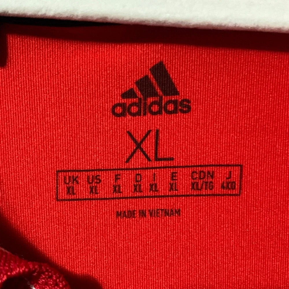 Adidas‎ Team USA Mens XL Red Graphic Performance Polo Shirt FR9663 Short Sleeve